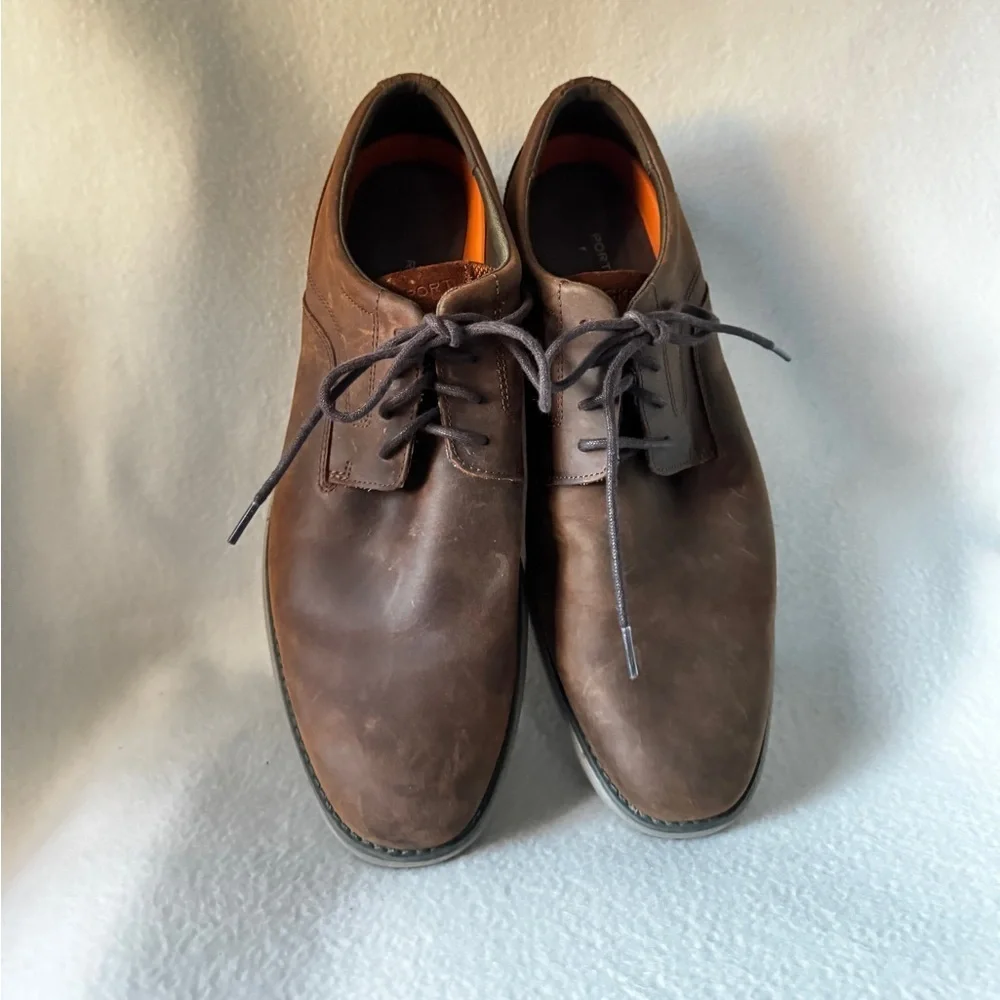 Rockport Men’s Size 12 Leather Lace Up Boat Shoes.
